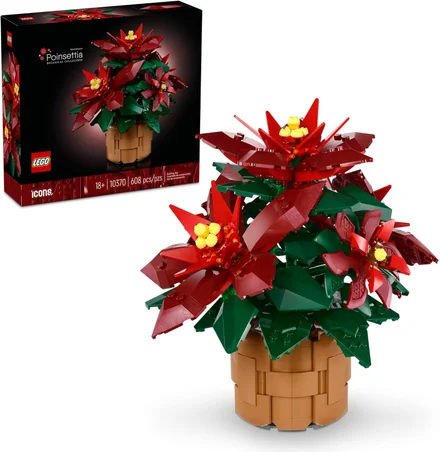 Conjunto de construção LEGO Icons Poinsétia