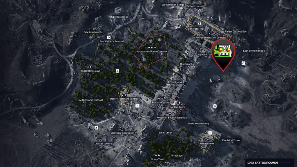 Localização da matriarca em ARC Raiders