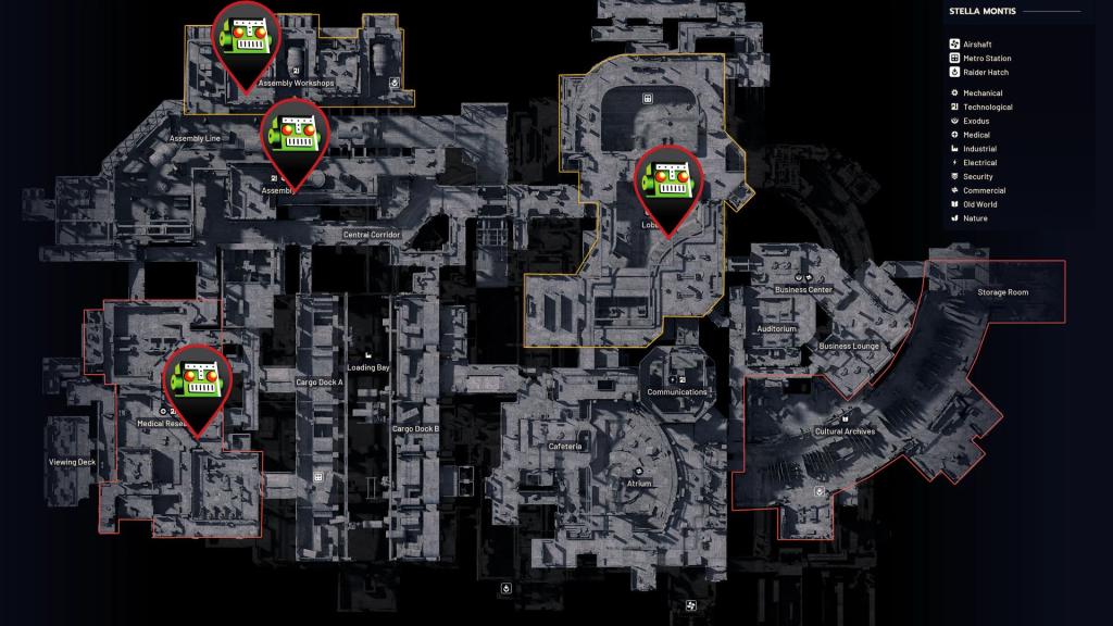 Locais do codificador rotativo em ARC Raiders