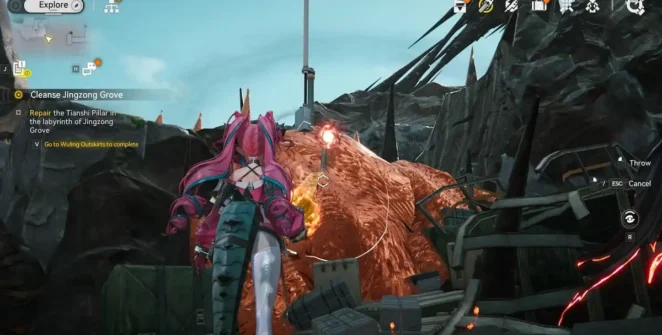 Lançando explosivo industrial em Arknights: Endfield