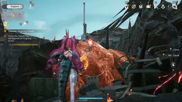 Lançando explosivo industrial em Arknights: Endfield