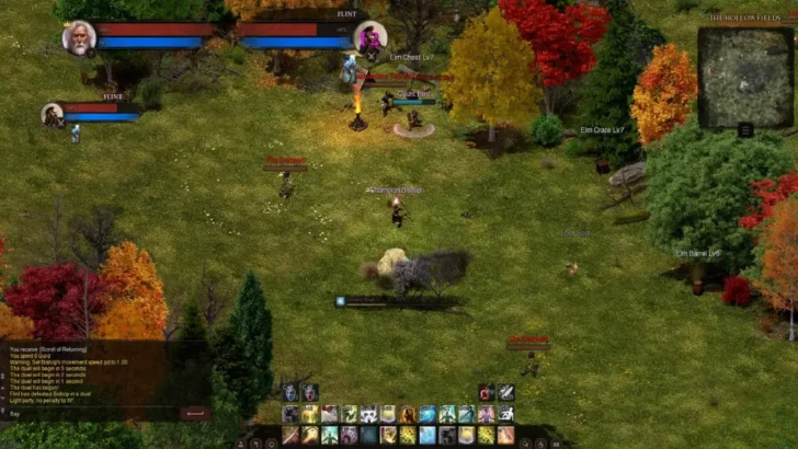 Jogadores lutando em Dreadmyst