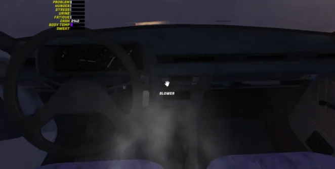 Ventilador de carro em meu carro de inverno