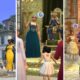 Sim puxando a espada da pedra, sims segurando a corte e sims dançando em sims 4 realeza e legado