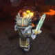 O jogador luta com sua Espada Mithril em Hytale.