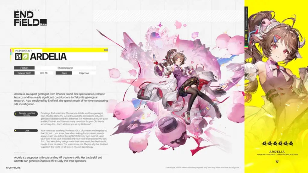 Ardelia em Arknights Endfield