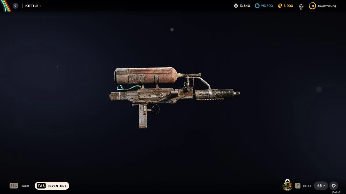Arma de chaleira em ARC Raiders.