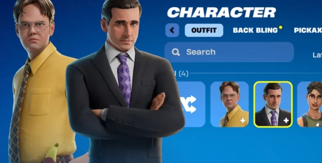 Skins de Michael e Dwight na loja Fortnite