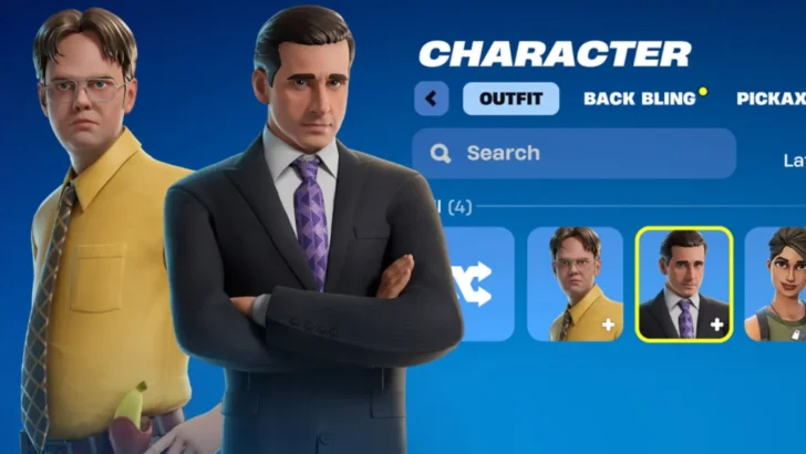 Skins de Michael e Dwight na loja Fortnite