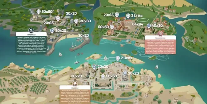 Mapa de Ondarion no The Sims 4