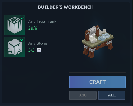 Bancada de trabalho do Hytale Builder