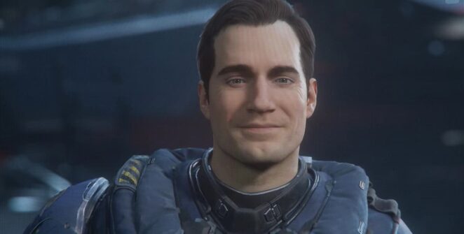Henry Cavill interpretando um personagem astronauta em Star Citizen.