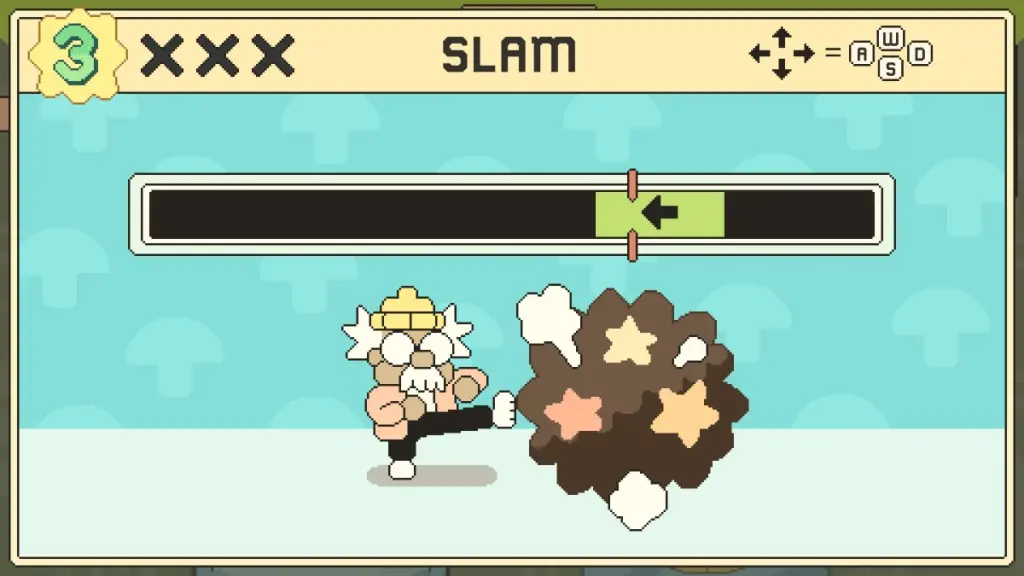 Eremita no menu de movimentos especiais do Slam