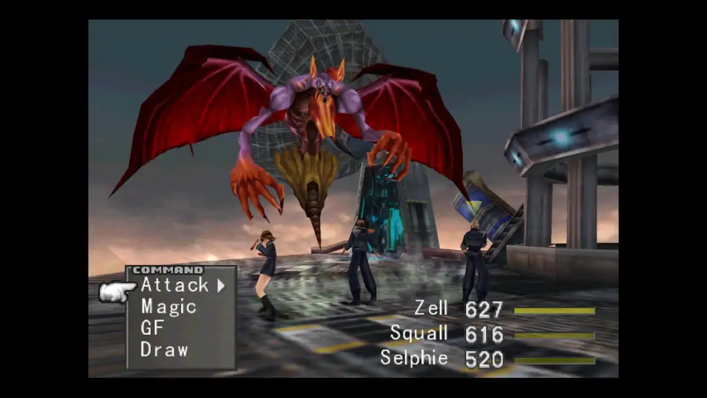 Luta contra o chefe de Final Fantasy 8 Torre Dollet