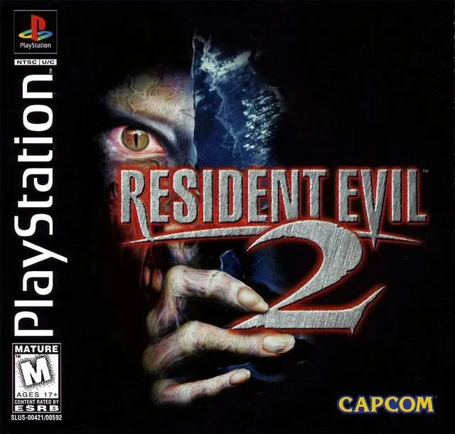 Arte da caixa de Resident Evil 2 PS1 NA