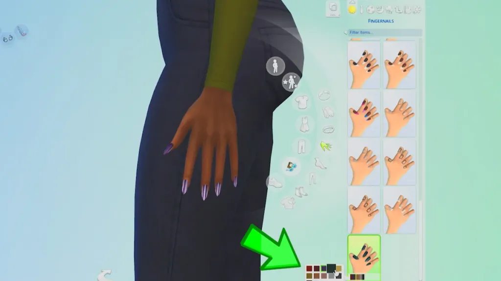 Unhas roxas the sims 4