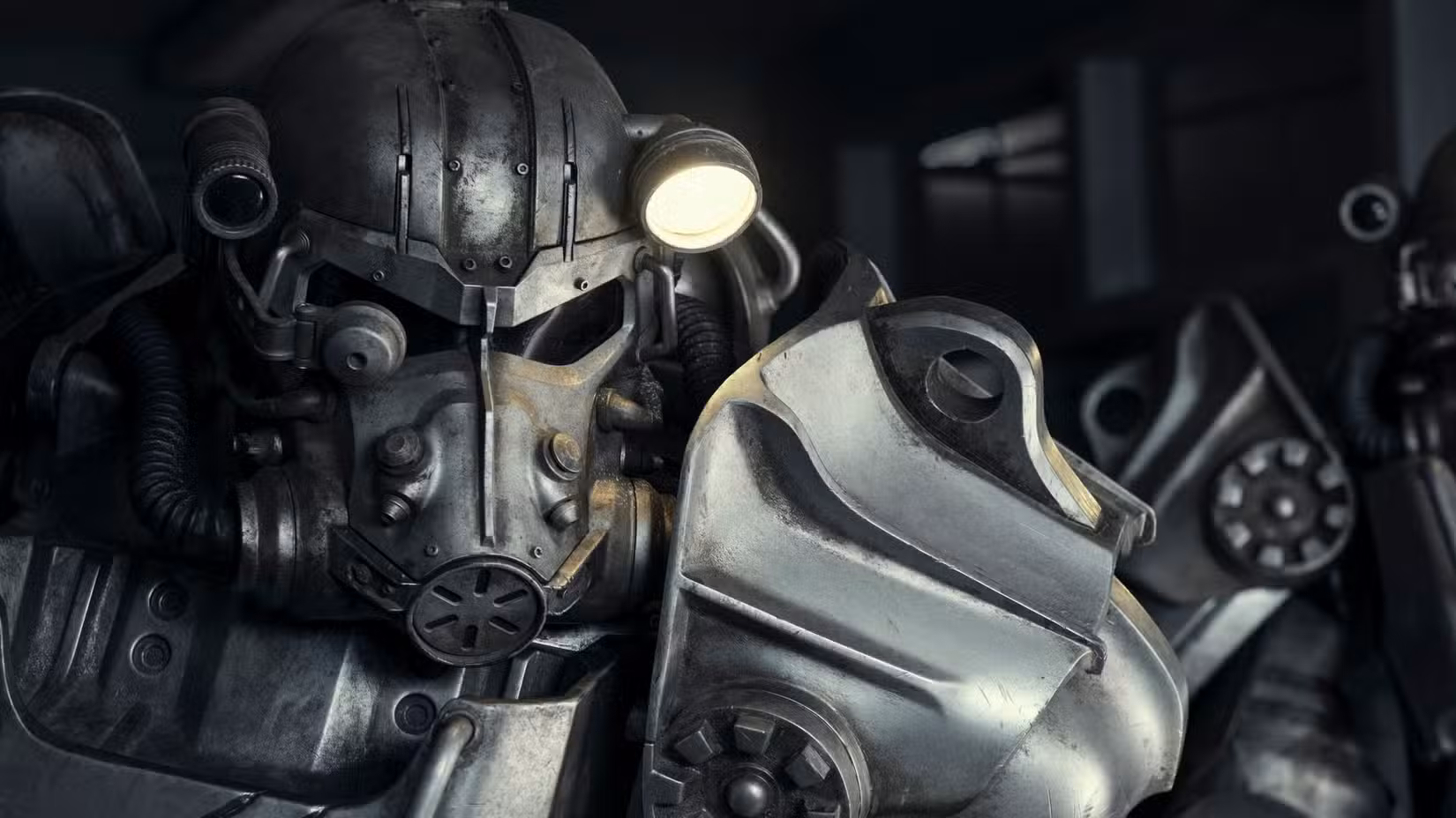 Maximus (Aaron Moten) em armadura completa na 2ª temporada de Fallout