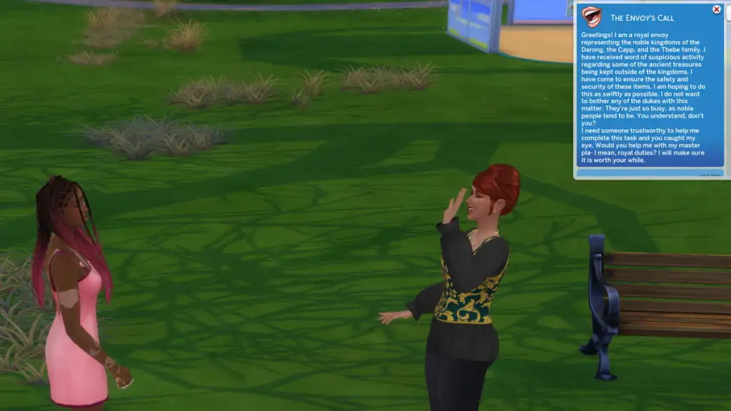 Conversando e conhecendo o enviado real no The Sims 4
