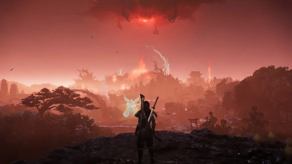 Uma visão demoníaca em Nioh 3.