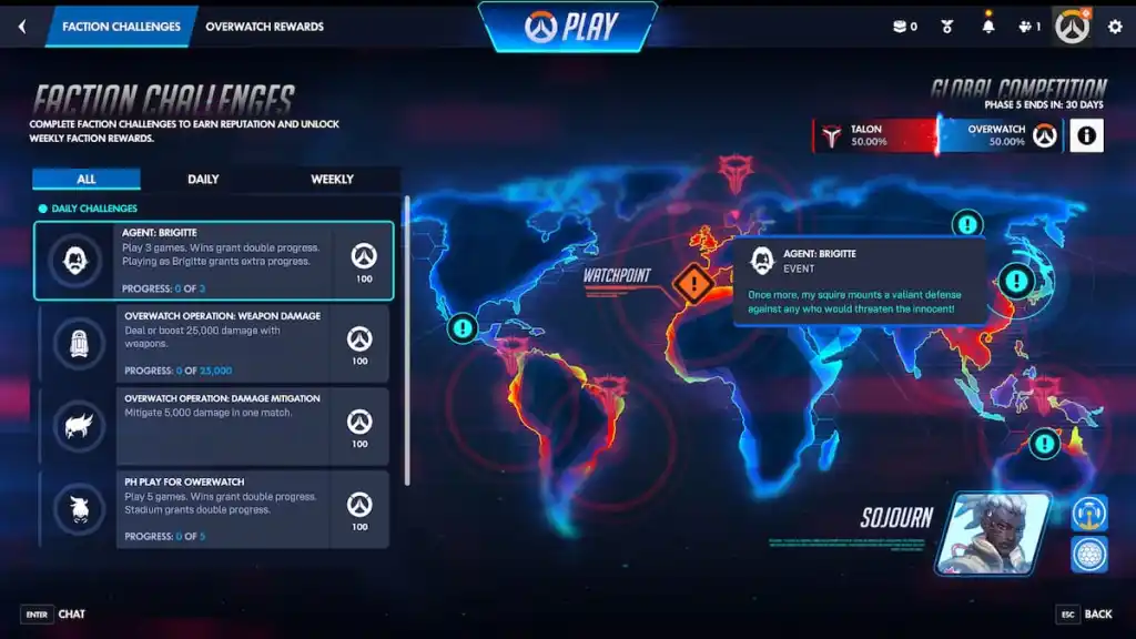 Evento Overwatch Faction Reign of Talon
