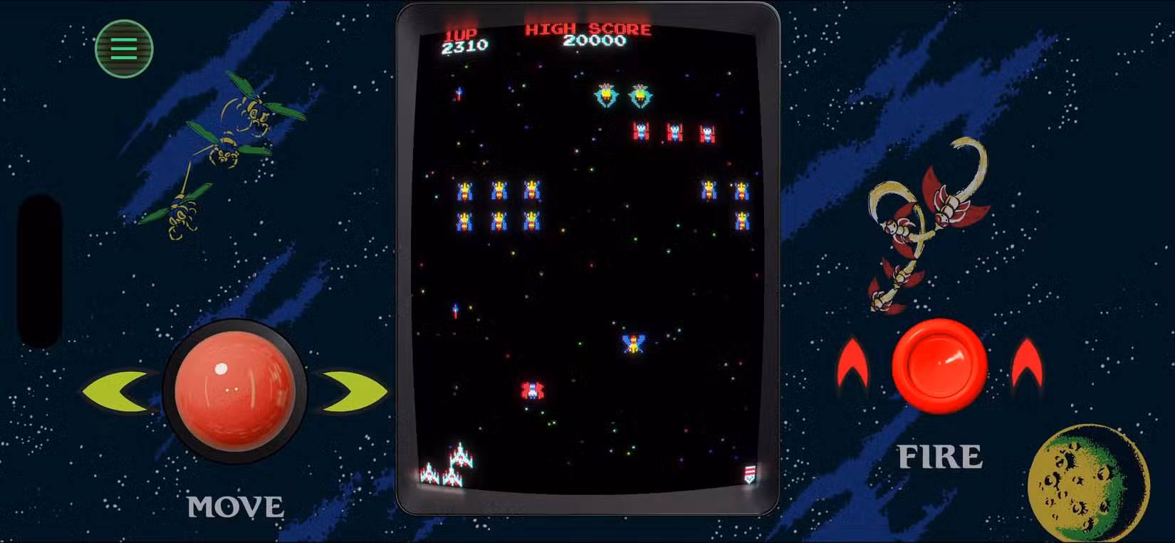 Uma reprodução de um gabinete de arcade Space Invaders aparece em Retrocade.