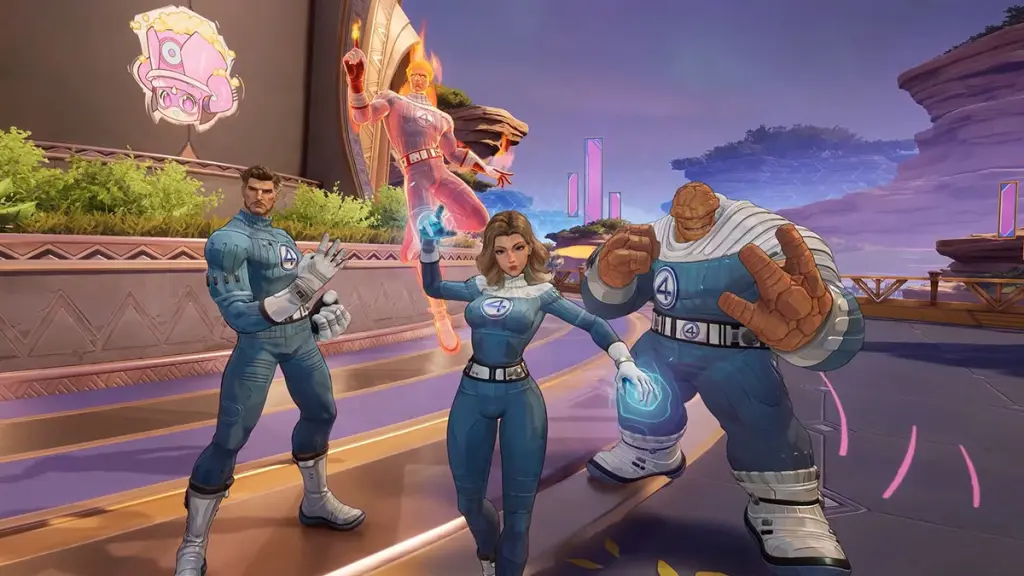 As skins dos Quatro Primeiros Passos Fantásticos em Marvel Rivals.