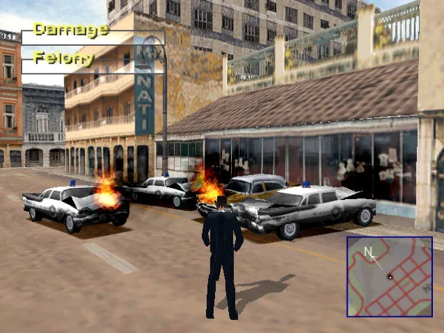 Estar fora do carro no Driver 2