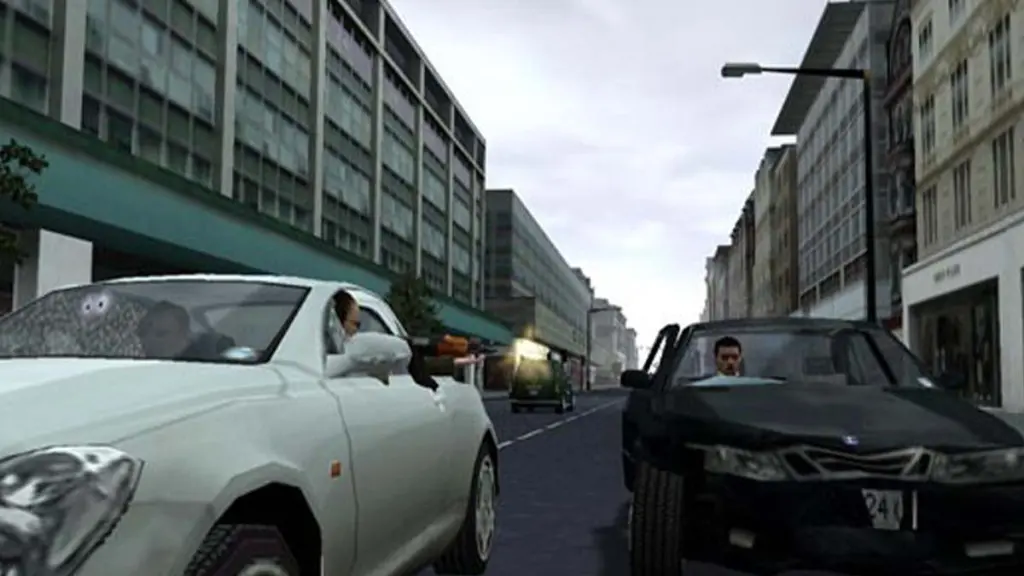 Uma perseguição de carro em The Getaway