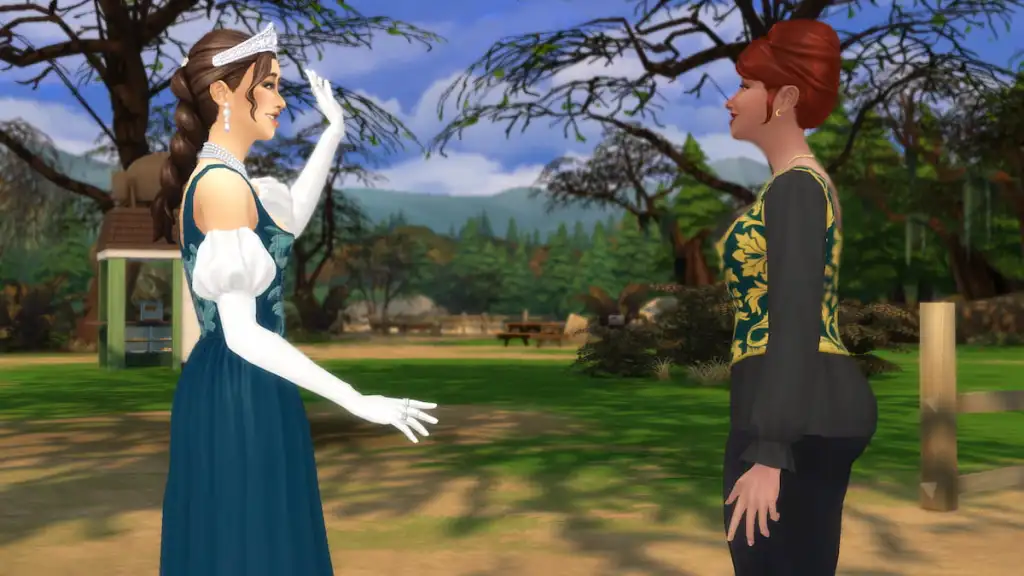 Conversando com o enviado real no The Sims 4