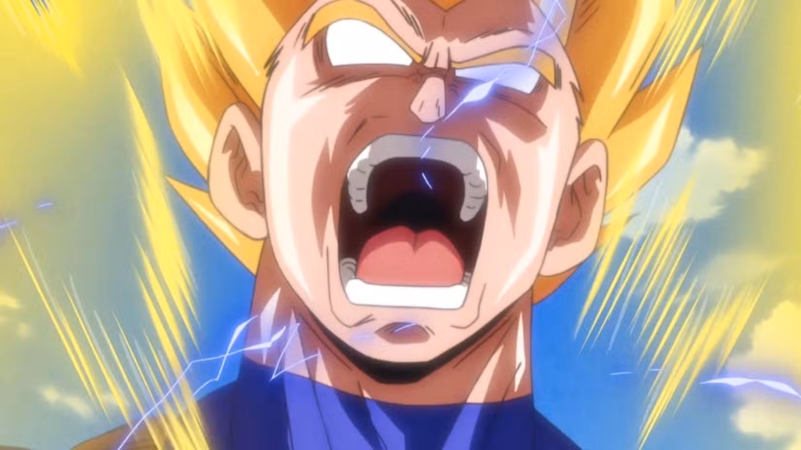 Vegeta enfurecido na Batalha dos Deuses