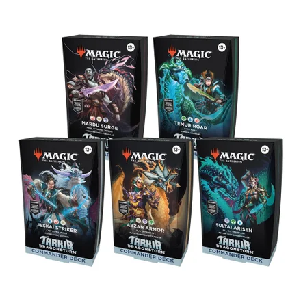 Magic: The Gathering Tarkir: Dragonstorm - Pacote de deck de comandante - Inclui todos os 5 decks
