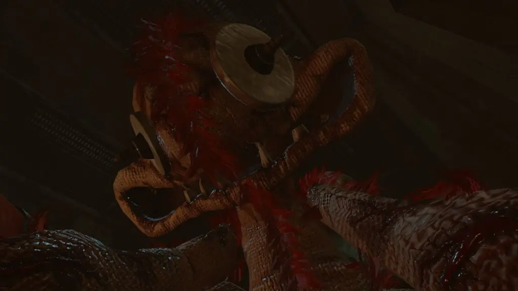 Close do jumpscare Outimal em Poppy Playtime Capítulo 5
