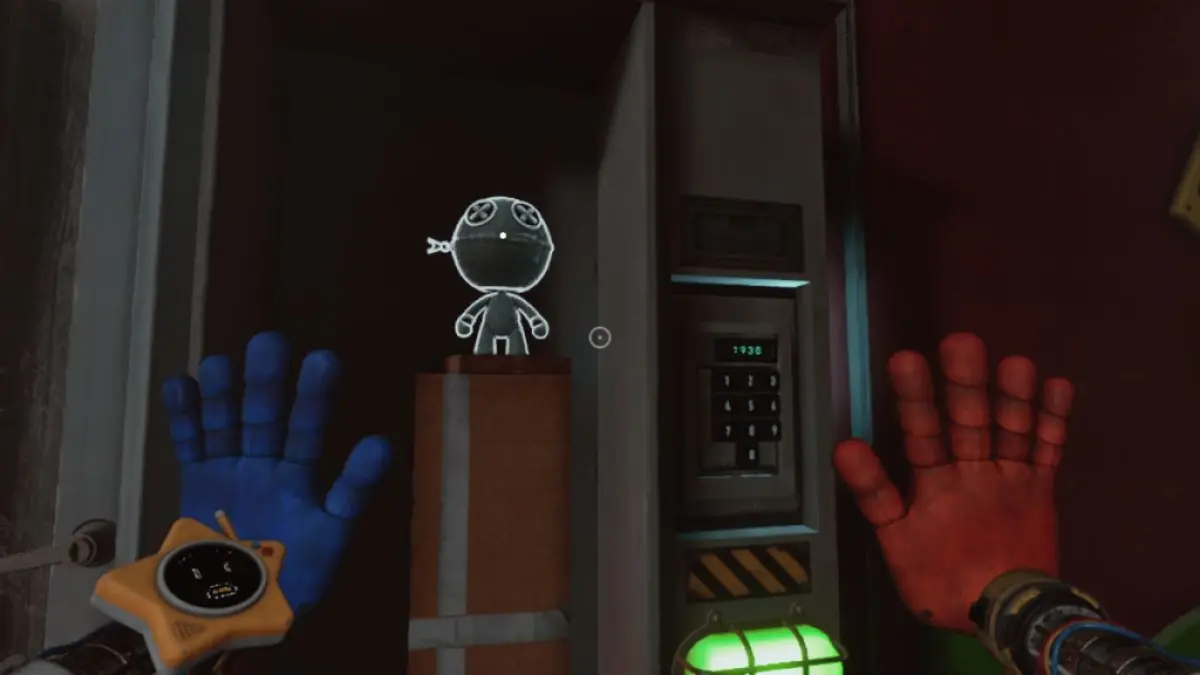 Inserindo 1936 no teclado para obter o item colecionável da arena de Huggy Wuggy