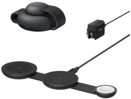 Anker MagSafe MagGo UFO 3 em 1 15 W Qi2 sem fio compacto dobrável almofada de carregamento para viagem