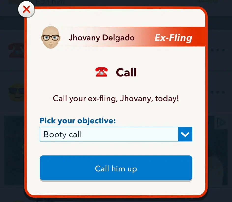 Traindo parceiro com booty call em bitlife