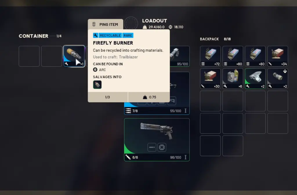 Queimador Firefly em ARC Raiders
