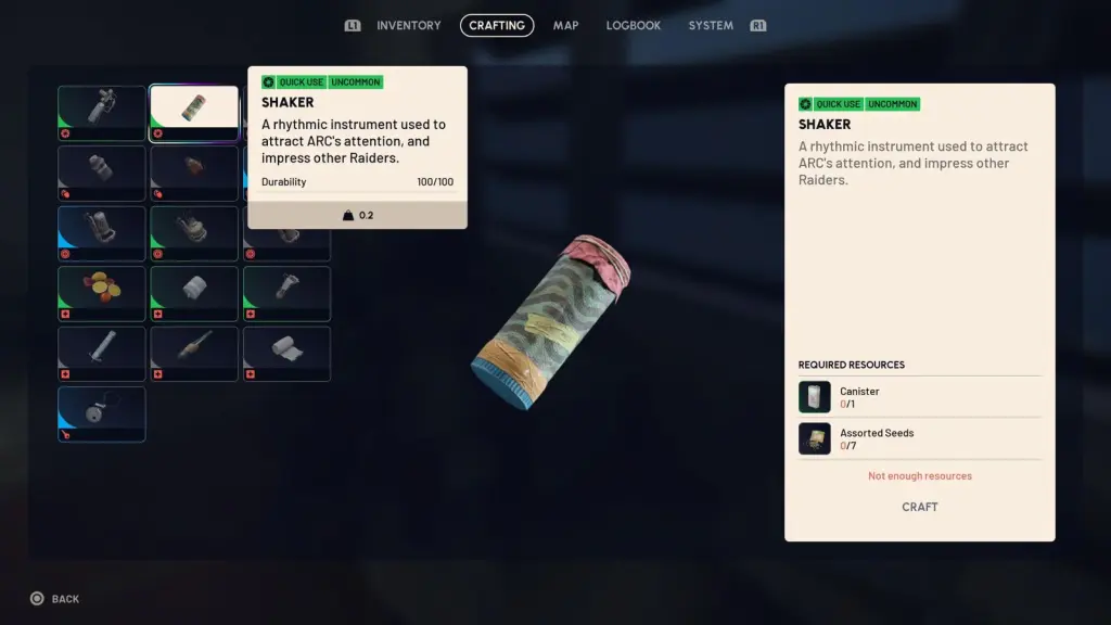 Criando o Shaker em ARC Raiders