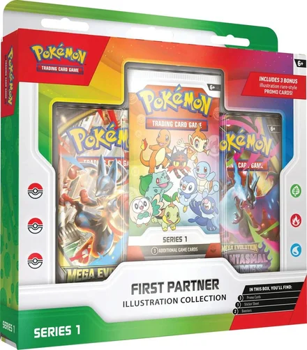 Pokémon TCG: Coleção de ilustrações do primeiro parceiro - Série 1