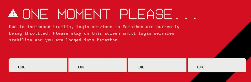Aviso de fila da maratona