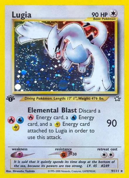 Cartão Holo Lugia Neo Genesis