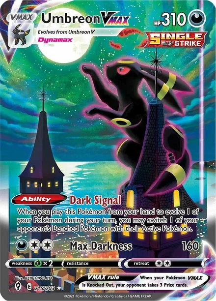 Umbreon VMAX (arte alternativa de Evolving Skies)