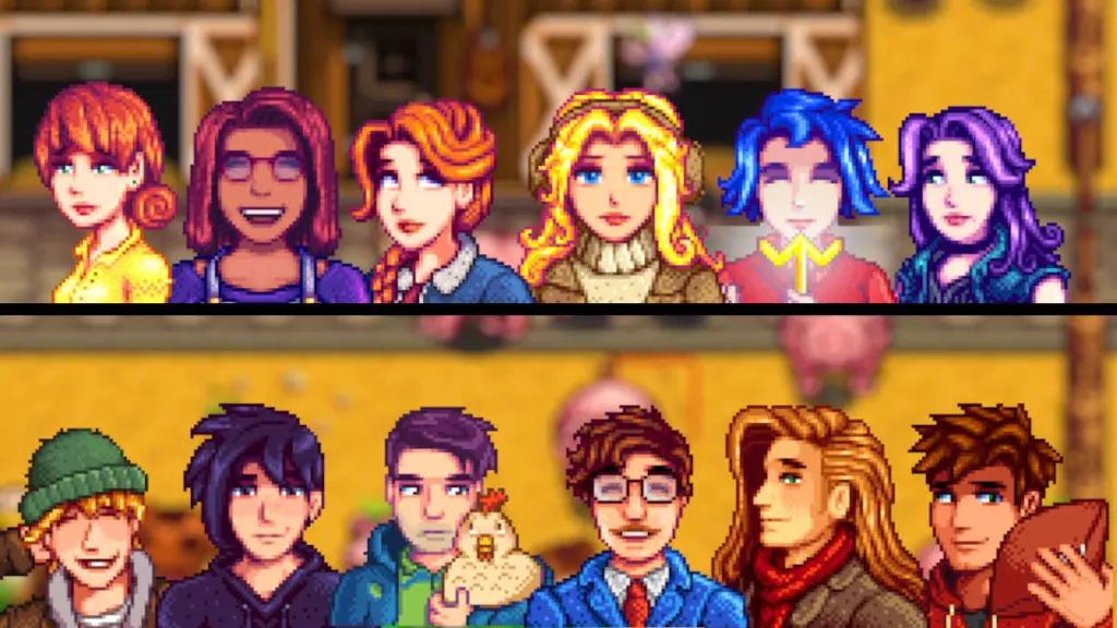 Os solteiros e solteiras de Stardew Valley