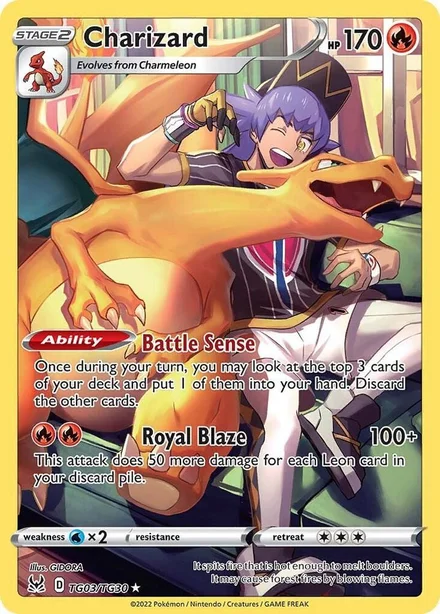 Arte completa de Charizard TG03 (origem perdida)