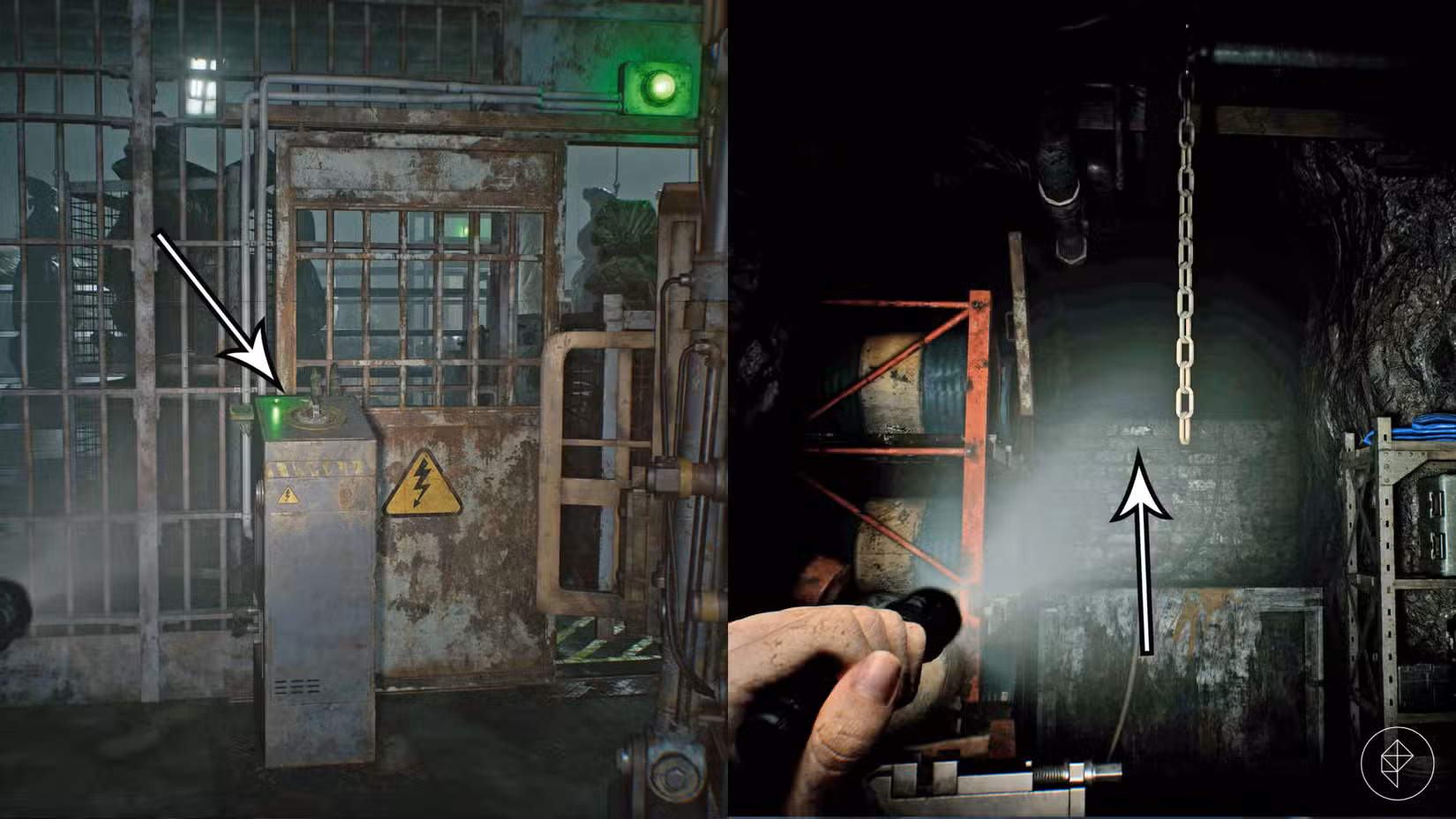 O segundo plug conjunto no Porão em Resident Evil Requiem.