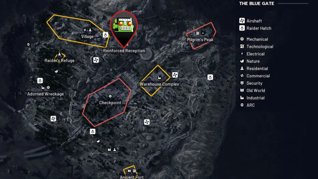 Localização MANTIKOR em ARC Raiders