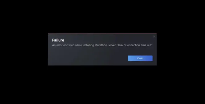 Mensagem de erro do Marathon Steam.