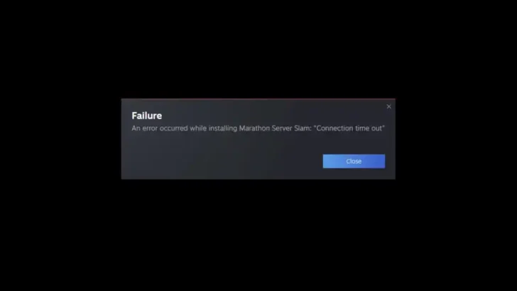 Mensagem de erro do Marathon Steam.