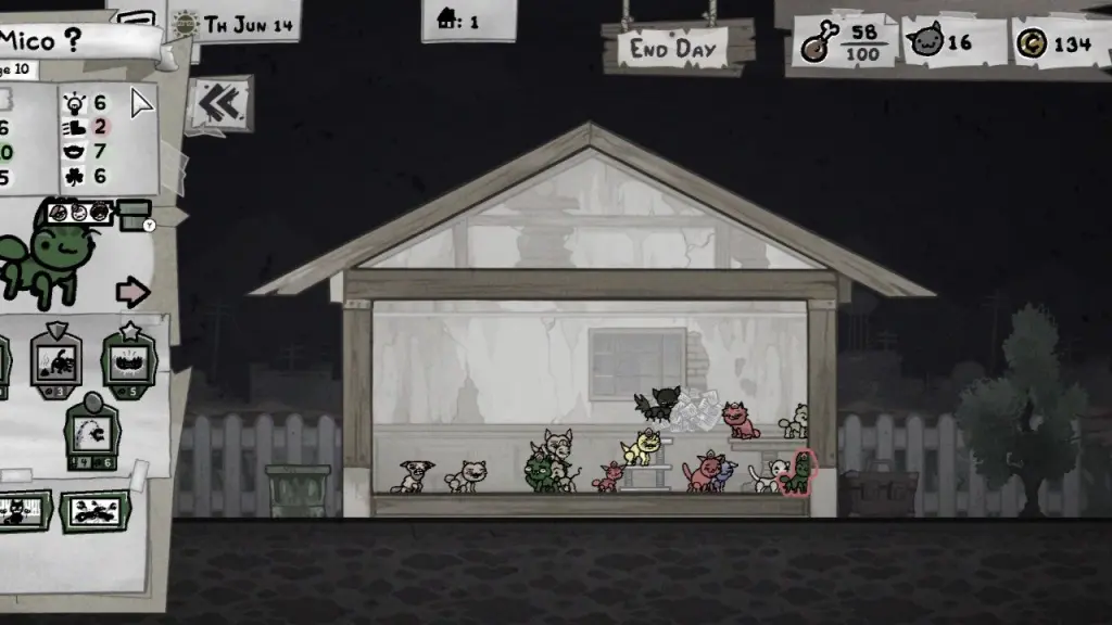 Casa de gatos para criação em Mewgenics.