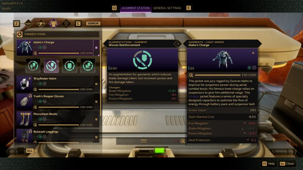 Criação de aumentos de armadura em Dune Awakening
