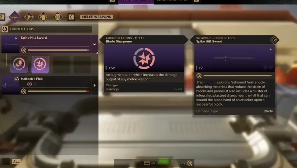 Criando aumentos para armas em Dune Awakening